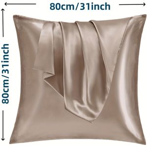 2-Pack Polyester Kussenslopen, Satijnweving, Machinewasbaar, Comfortabel Slapen, Haar- en Huidvriendelijk, Anti-Haaruitval en Frizz Preventie