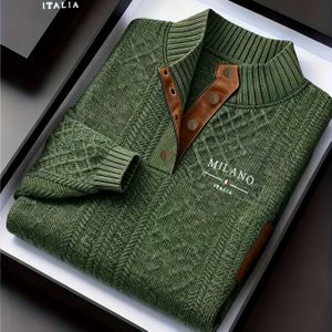 Heren Herfst-Winter Gebreide Trui met Opstaande Kraag | Casual Pullover met Hoge Kraag, Geometrisch en Kleurblok Design, Geschikt voor Buitenactiviteiten en Feestelijke Gelegenheden