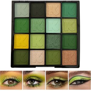 KAPEINE Green Dragon Fruit oogschaduwpalet - Een palet met groene en neutrale tinten, met matte en metalen afwerkingen - Zeer pigmentrijke oogmake-up, langdurige formule (0,846 oz)