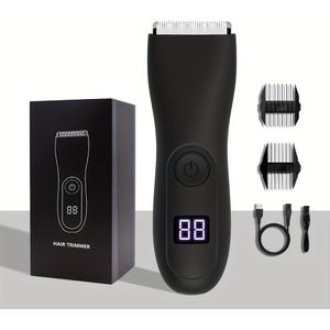 Haartrimmer voor Mannen in 2025, Scheermesontwerp voor Lendenverzorging, Vervangbare Keramische Bladkoppen, Draadloze Elektrische Lichaamsgraaf met Stroomdisplay, Beste Geschenken voor Geliefden