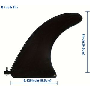 1pc Black Tpu Sup Surfboard Fin With Screw-on Design - , Removable Water Separator For Maneuverability And Stability, Surf Accessories
