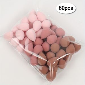 60 stuks Mini Make-up Sponsjes, Hydrofiel Polyurethaan (PU) Materiaal, Geurloos, Vloeibaar, Crème, Poeder, Multi-Kleur, Geen Latex, Waterdicht, voor alle Huidtypes