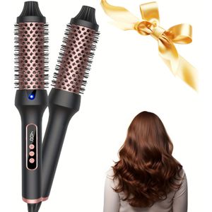 Thermische borstelkrulijzerborstel Warme haarborstel met keramische haarstylingborstel 3.81 cm Verwarmde ronde haarborstel Dubbele spanning Hete borstel voor volume haarkruller