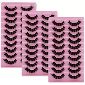 30 Paar/3 Stuks Russische Strip Wimpers D Krul Nepwimpers Natuurlijke Look Pluizig Volume Wispy Russische Wimpers 3D Nepwimpers