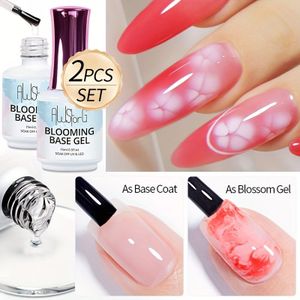 AWStorG 2 stuks 15ml Nagel Bloeiend Gel, Bloeiend Uitbreidings Effect Functioneel Gel, Gemakkelijk aan te brengen voor Nagelkunst Ontwerp Thuis Pedicure