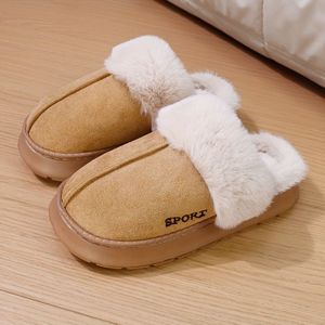 Elegante Pluche Slip-On Slippers voor Dames - Zacht Stoffen Boven- en , Antislip , Indoor/Outdoor Huis Schoenen in Beige, , Roze, Beige, Minimalistisch Ontwerp, Cozy Stoffen Boven