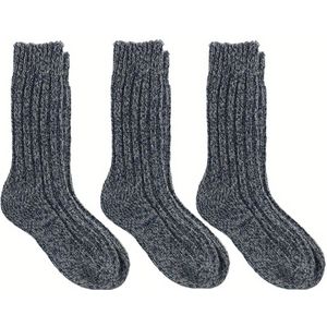 3 Paar Heren Wol Thermische Sokken - Extra Dikke Warme Wintersokken voor Sneeuwlaarzen & , Zachte Wol voor Extreme Kou, Alleen Handwas (Casual & Gebruik) -