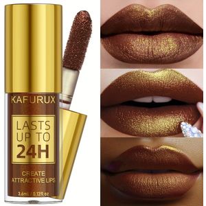 Bruine lipgloss - Glanzende afwerking, gemakkelijk aan te brengen, vollere lippen, toonversterking, niet plakkerig, geschikt voor alle huidtypes