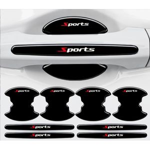 8pcs Car Door Handle Protector Set - Durable Abs Anti-scratch Stickers & Paint Protection Film, Fit