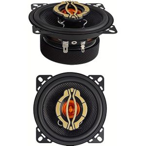 QMF KL-40B Hoogwaardige Auto Luidsprekers - 600W MAX, 4" Coaxiale Hoorns met Diepe Bas, Eenvoudige Installatie, Schokbestendig Ontwerp, Stereo Geluid, MP3 Compatibel