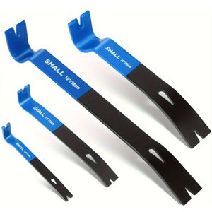 4pcs Heavy Duty Flat Pry Bar Set - 15", 10", 7.5", 5.5" - High-carbon Steel Utility Crowbars With Nail Puller, Claw & Bars For Home Renovation And Woodworking, Woodworking Tools, Mini, Remolding