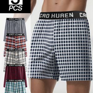 Nieuw in 2025, 5-pack lange herenondergoed met platte hoeken, dun en comfortabel ademend ondergoed voor mannen