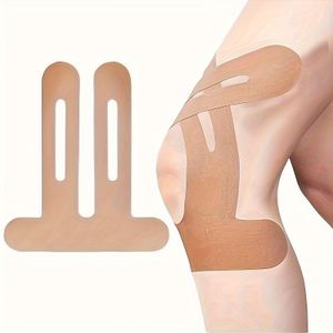 10 stuks Voorgesneden Kinesiologie Tape voor Knieën, Ademend, Lichtblauw, Sportondersteuning voor Hardlopen, Wandelen, Fietsen