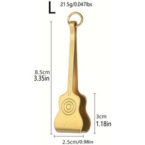 1st Gouden Roestvrijstalen Precisie Pincet - Gitarenvormig Ontwerp voor Baard-, Snor- en Wenkbrauwverzorging | Multifunctioneel Haarverwijderingsgereedschap met Strakke Afwerking