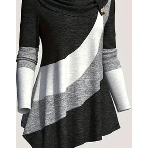 Elegante top met kleurvlakken