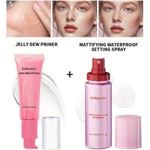 Lakerain Primer & Setting Spray, Fruitige Geur Make-, Fruitige Geur Make-, Semi-Transparante Jelly Textuur, Mattifying Waterdichte Setting Spray, Verfrissende Mist, Waterbestendig