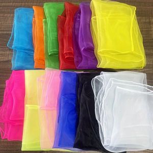 12st Levendige Polyester Danssjaals - Kleurrijk, Doorschijnend, Winddicht Zakdoeken voor Vrouwen | Ideaal voor Fotoshoots, Reizen & Geschenkdoos Inbegrepen