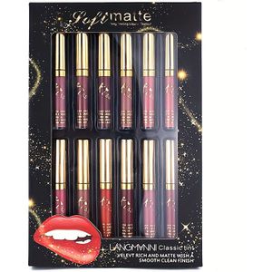 12 Kleuren Lippenstift Waterdicht Langdurig Natuurlijke Matte Sexy Vrouwen Vochtige Lipgloss Nude Glitter Schoonheid Rode Lip Tint Valentijnsdag Cadeaus Voor Muziekfestival