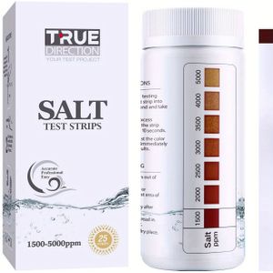 25pcs, Salt Water Test Strips For Testing Sodium Chloride Content In Pool And Spa, Saltwater Chlorine Testing Kit Of 1500-5000 Ppm