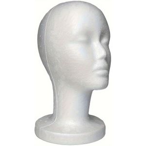 Unisex-volwassen schuim mannequin hoofd stand met basis, veelzijdige houder voor pruiken, stijlen, modellen, haar, hoeden, haarstukjes en maskers, duurzame display hoofd voor thuis, salon, reizen