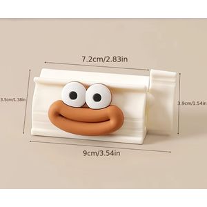 Keuze: Gemakkelijk te Knijpen Tandpasta Dispenser - Schattig Ontwerp met Mond, Handmatig Badkameraccessoire voor Moeiteloos Gebruik van Tandpasta