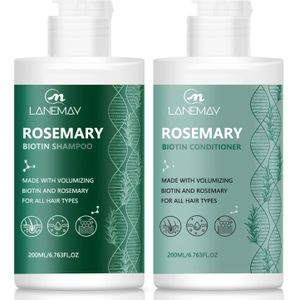 Rosemary & Biotin Shampoo En Conditioner Set - Diepe Reiniging Van Het Scalp En Het Haar, Voorkomen Van En Splijtende Uiteinden - Geschikt Voor Alle Haartypes