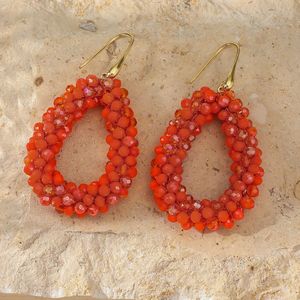 -chic Handcrafted Beaded Dangle Earrings - , Summer Beach Accessory For Women