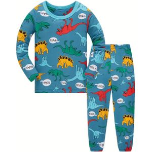 Kinderen Jongens Lange Mouwen Broek Airconditioned Outfit Lente/Zomer Nieuwe Stijl Schattige Willekeurig Print Comfortabele Casual Pyjama Set