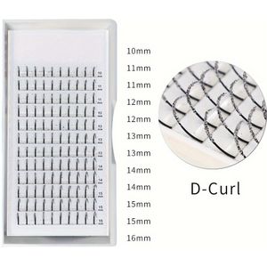 Glitter Wimperextensions in Goud, en Roze voor Dagelijks Gebruik, Feesten en Bruiloften - 10mm-16mm Gemengde Lengtes met D-Curl