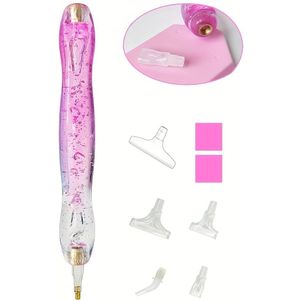 NIEUW Resin Diamond Painting Pen Set, Nail Art Tool Kit, Diamond Painting Tools Accessoires, met 6 stuks gewinde penpuntjes en 2 stuks lijmklei