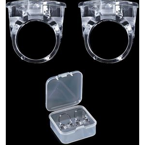 1 stuk en 2 stuks Plastic Tattoo Inkt Ring Beker met Deksel, Handmatige Container - Permanente Make-up Accessoires voor Professionele Tattoo Artiesten