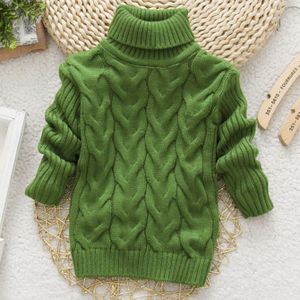 1pc Kinderen Casual High Neck Sweater - Effencolor Pullover met , Stretch Stof, Lange Mouw Top voor Jongens en Meisjes - Herfst/Winter Collectie