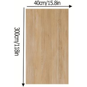 (1 rol) 0,12 mm dikke gezellige houtnerf PVC-behang, waterdichte en slijtvaste stickers, zelfklevende afplaktape voor aanrechten, kasten, eettafels, kasten