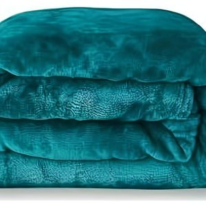 Pluche flanellen deken kleine donkerblauwe lichtgewicht zachte pluchen beddengoedhoes en deken geschikt voor , bedden 127 * 152 cm