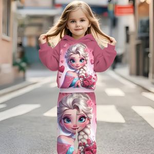 Disney casual en modieuze hoodie set, ademend, comfortabel en stijlvol, outfit, dagelijkse kleding, schattige set, speelse hoodieset, zachte stof, lange mouwen, sweatpak, perfect voor buiten