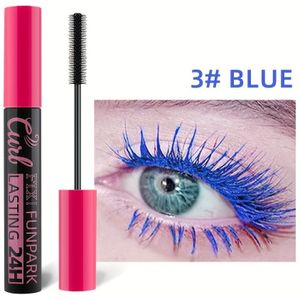 Gekleurde mascara, waterdicht, snel drogende wimpers, blauw roze groen wit zwart koffie inkt mascara & eyeliner stick, sterk gepigmenteerd, verlengend & volumiserend voor muziekfestival