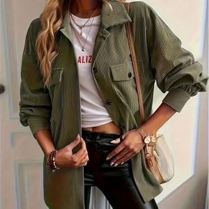 Olive groene knoopsluiting shirt met - Casual lange mouw blouse voor lente & herfst, perfect voor casual kleding, casual kleding blouse | mouw top | Knopen voor shirt