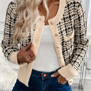 Elegante Button-Up Vest | Details met Knopen aan de Voorkant, Ronde Hals, voor Lente/Herfst