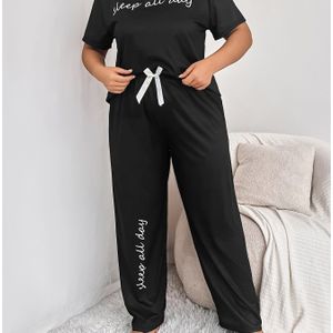 Zomerse grensoverschrijdende Europese en Amerikaanse T-shirt en broek plus en grote maten damespyjama's Damespyjama's Dames thuis kledingset