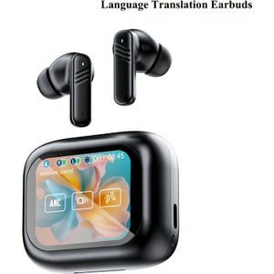 Smart vertaal Bluetooth koptelefoon BT5.4 ANC ENC LCD Touchscreen TWS HiFi Gaming Oordopjes & In-ear Geluidsisolatie Sportoordopjes met Touchscreen