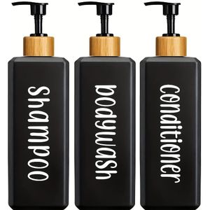 Driedelige Set 500ml Badkamer Shampoo Conditioner Douchedispenser