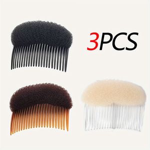 1/3 Nieuwe Plastic Haarkam Fluffy Pad Styling Tool Modieuze Puff Sticker Verhogende Onzichtbare Spons Achttandige Kam Hairstyling Accessoire