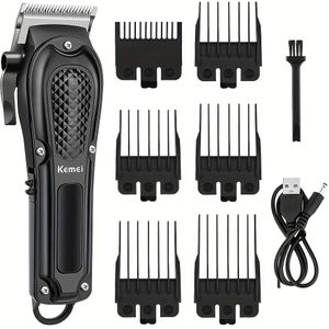 KM-1071 Haartrimmer USB-elektrische Trimmer, Professionele Oliekop Elektrische Trimmer, Huishoudelijke Elektrische Haartrimmer, Met Rocker, Draadloze Kapper, Haarsalon Kappersgereedschap