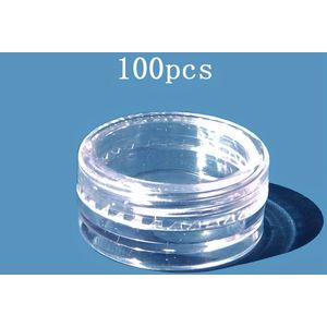 100 stuks, 1g Transparante Plastic Crème Pot Kleine Crème Pot, Gezichtscrème Oogcrème Lippenstift en Andere Monster Sub-verpakking Lege
