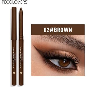 PECOLOVERS Eyeliner Pencil met hoge pigmenten, langdurig, vlekbestendig, matte oogpen, zijdenlijn in zwart, , , blauw, groene tinten