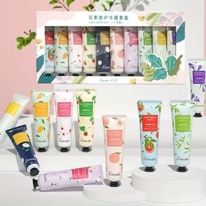 10-delige Handcrème Set, Geurende Handcrème Geschikt voor Droogheid en Scheuren, Reisformaat Hydraterende Lotion met Shea Boter, Ideaal als Kerstcadeau