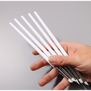 Professionele Nagelkunst Penselen Set met Siliconen - 6-in-1 Multi- Ontwerp (Rond, Platjeetjes Detailing Stempels Verwijderaar Eeltduwer ) voor Acryl// Gel/Press On Nails Gevo