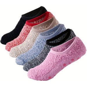 Herfst En Winter Antislip Hospital Socks Voor Vrouwen, Met Grepen En Ontworpen Als Pantoffelsokken.