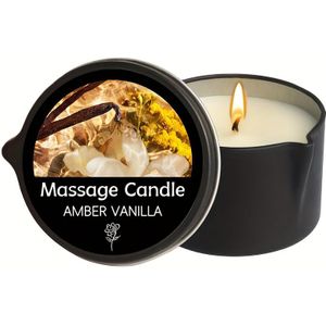 Massage Candle -Essential Oil- Iris and Sandalwood, 2oz/56.7g Melts into Warm Massage Oil