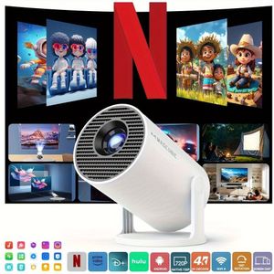 Magcubic Pro Mini Projector 4K Video Ondersteuning, 180° Draaibaar, 720P Native Resolutie Automatische Keystone Correctie & Ingebouwde Speakers voor Thuisbioscoop, Kantoor